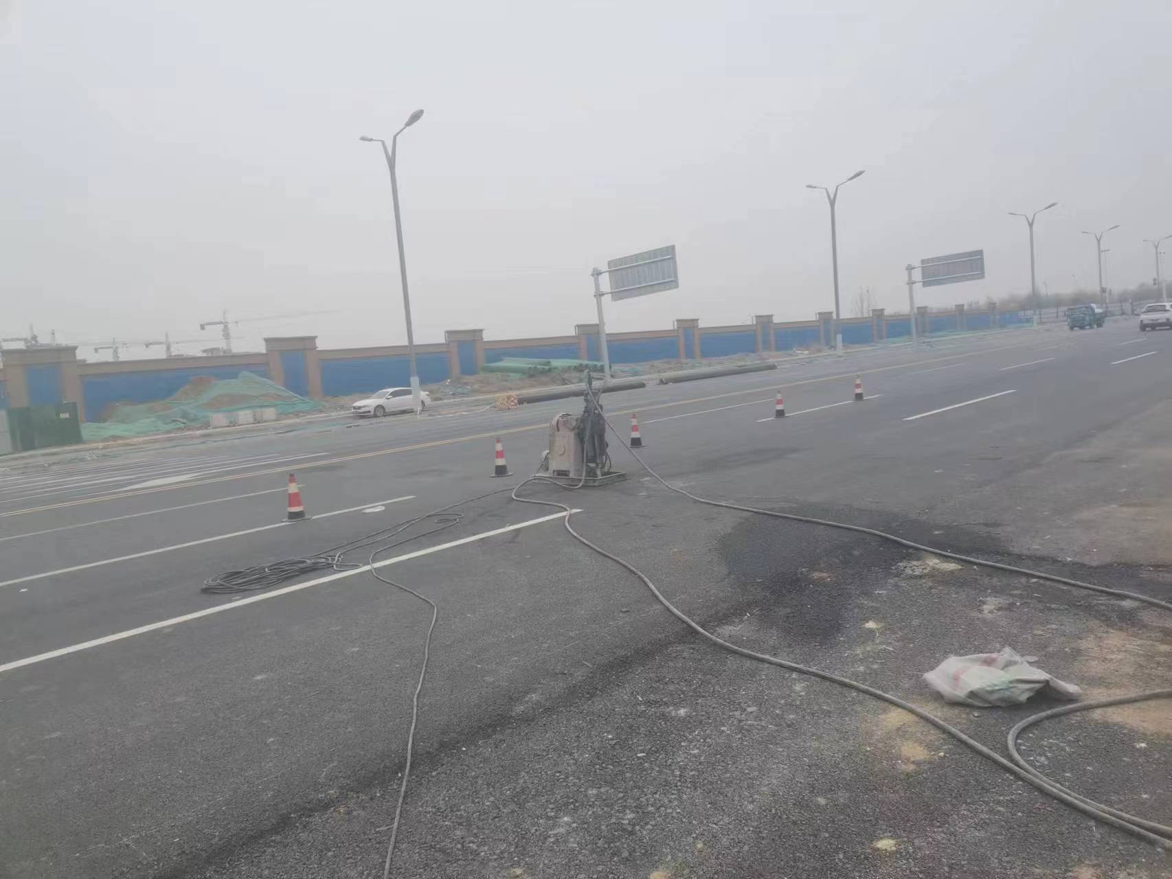 竟陵街道马路注浆